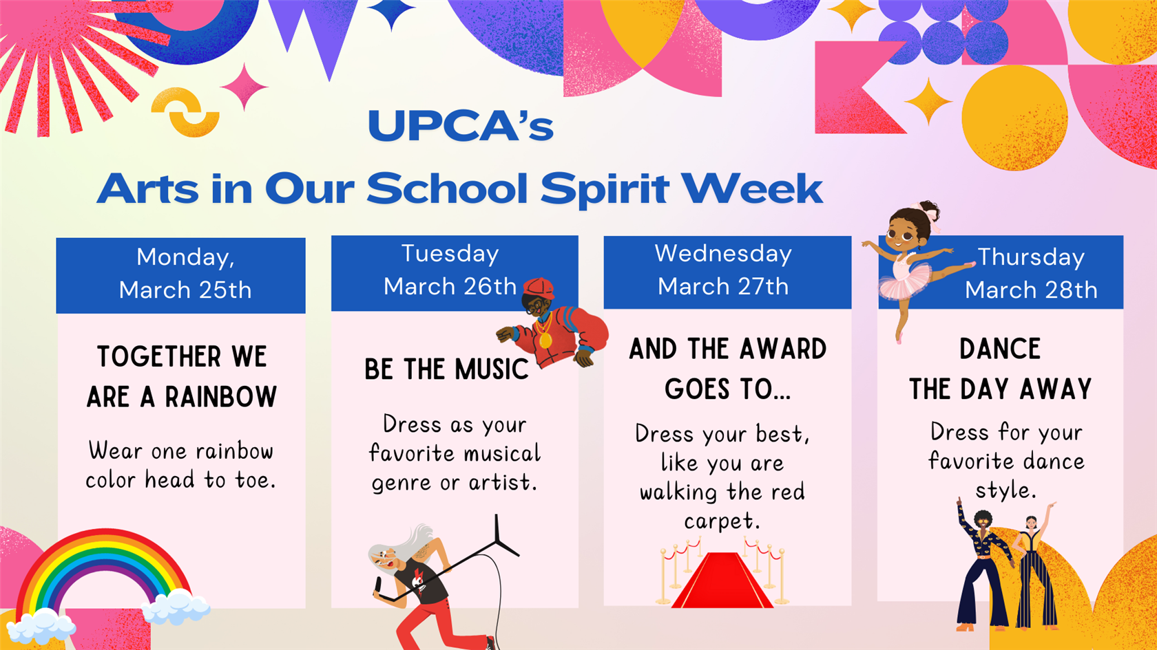  UPCA's Arts in Our School Spirit Week